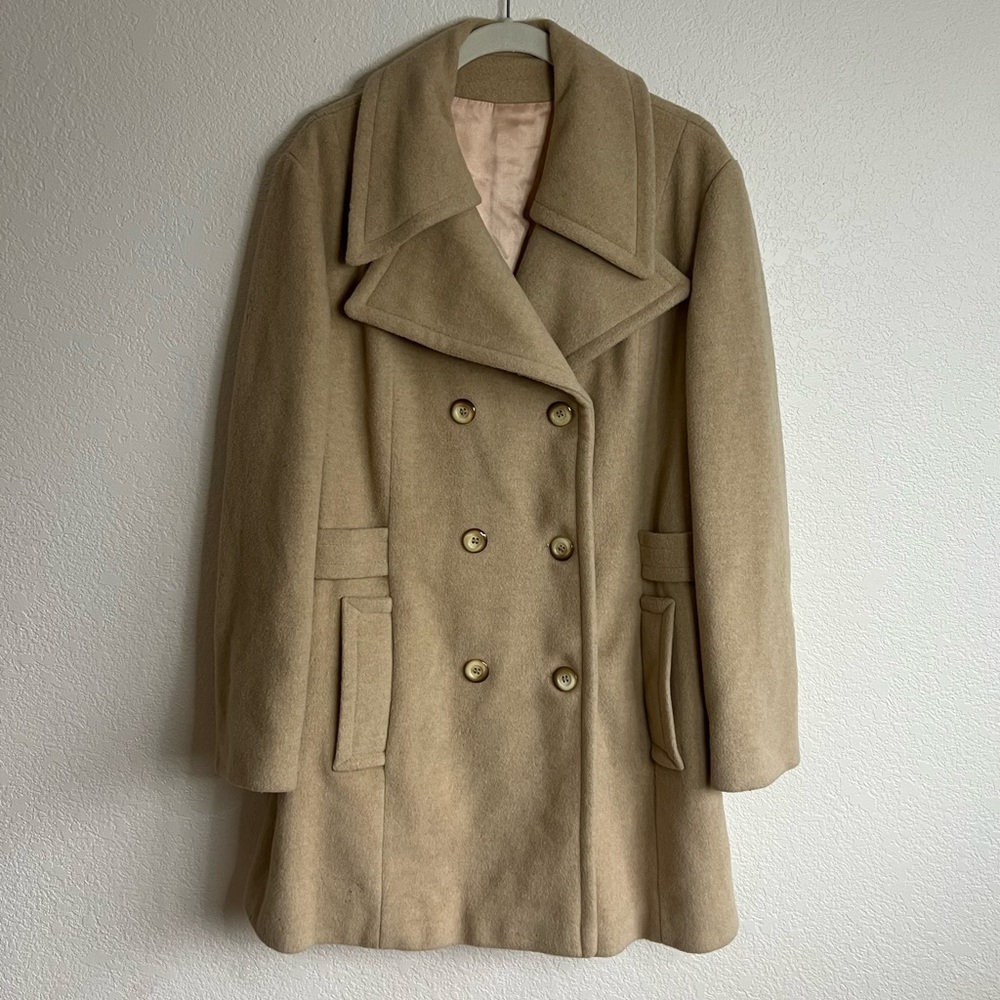 Mackintosh Union Made Wool Camel Pea Coat